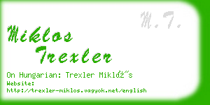 miklos trexler business card